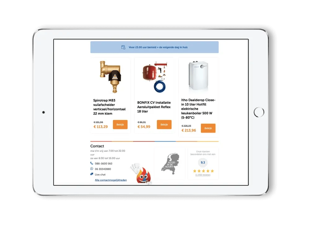 SPARQUE.AI sending timely email reminders for next-day delivery when necessary.