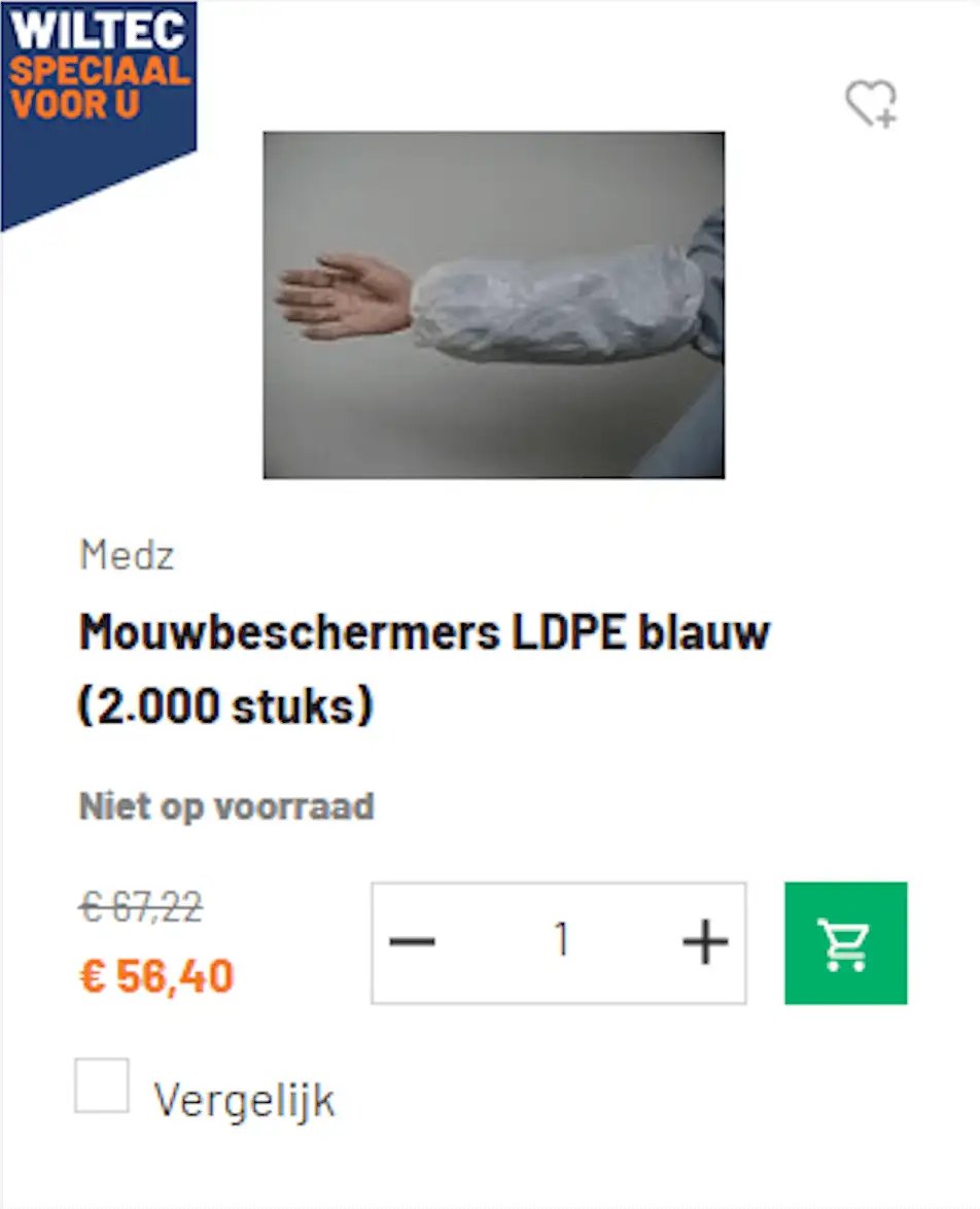 product overview in Wiltec online store