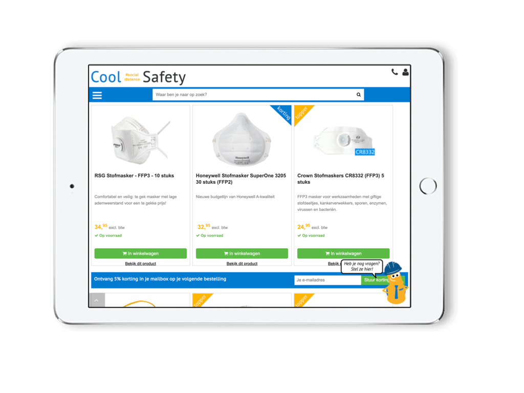 Cool Safety: product suggestions in online store  